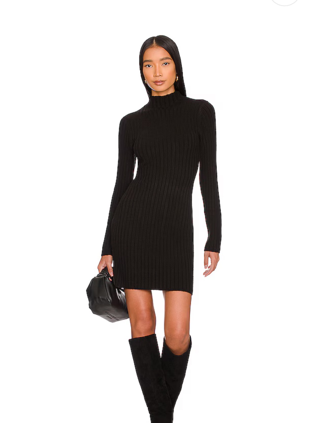 Revolve 525 America Turtleneck Midi Dress In Black Small